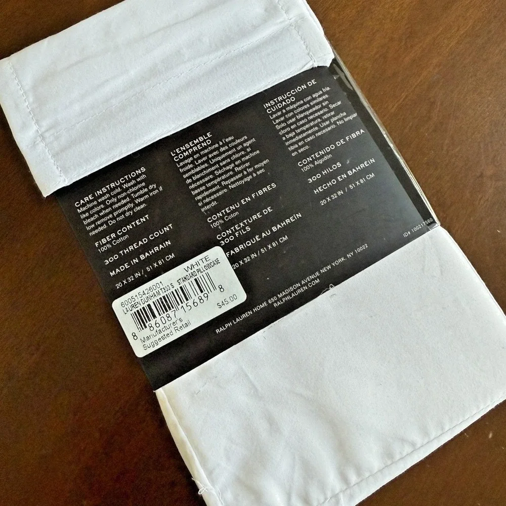 NEW Ralph Lauren Queen 6PC Dunham Sateen Sheet Set White 300 TC 100% COTTON